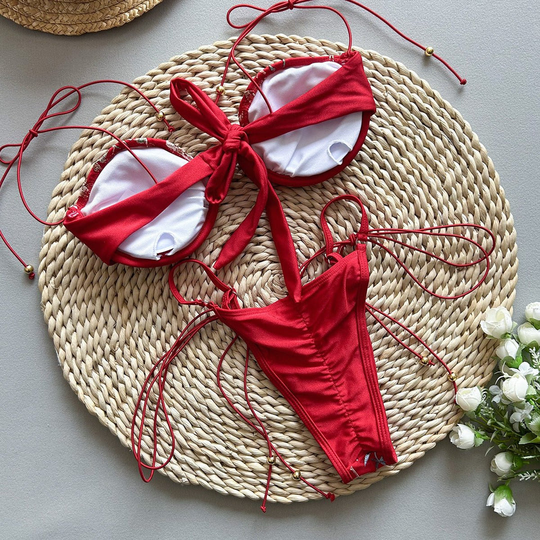 Verity | Embroidery Sequin Bikini in first_variant_option1 | Elegant Women&