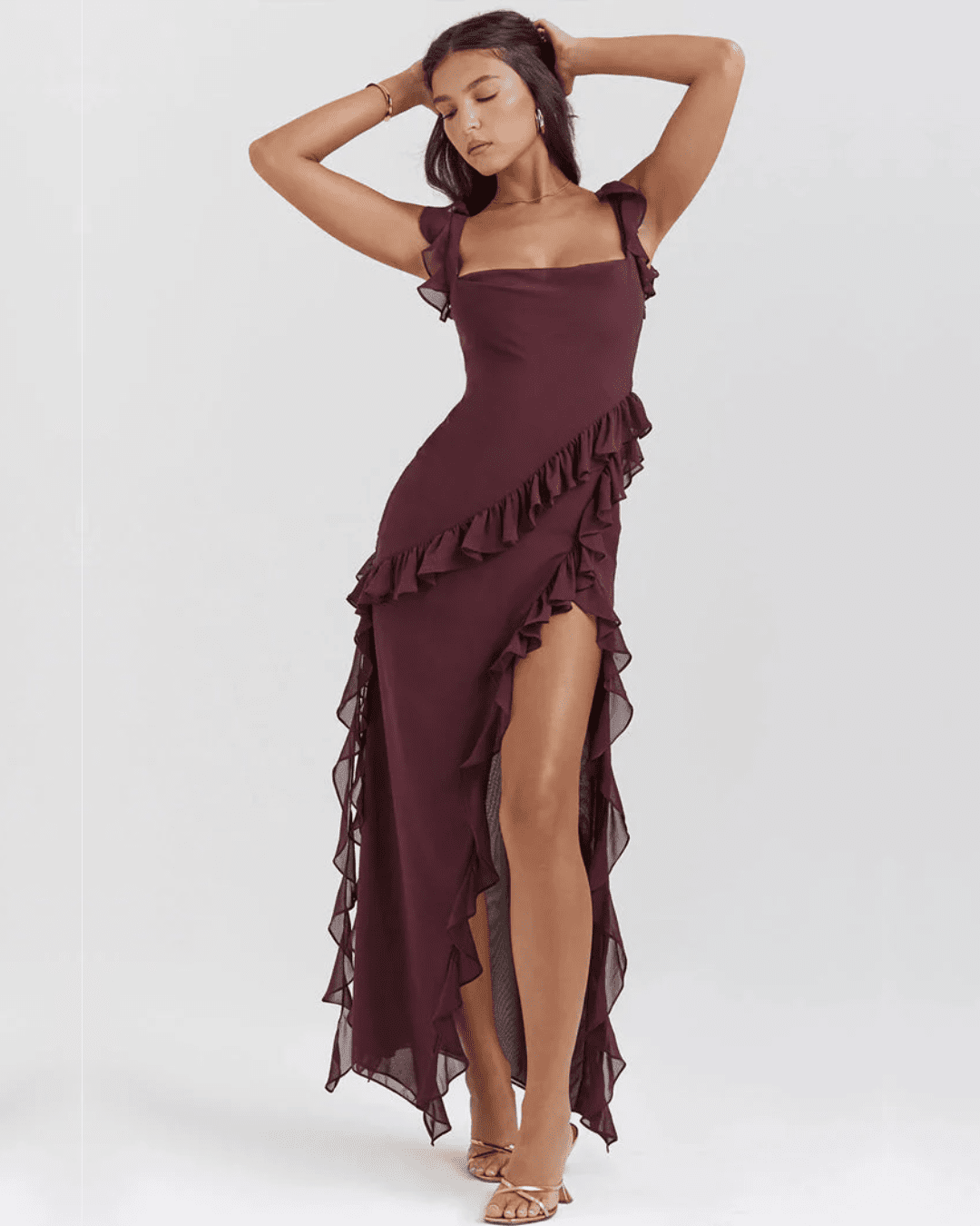 Vervain | Twilight Frill Maxi in first_variant_option1 | Elegant Women&