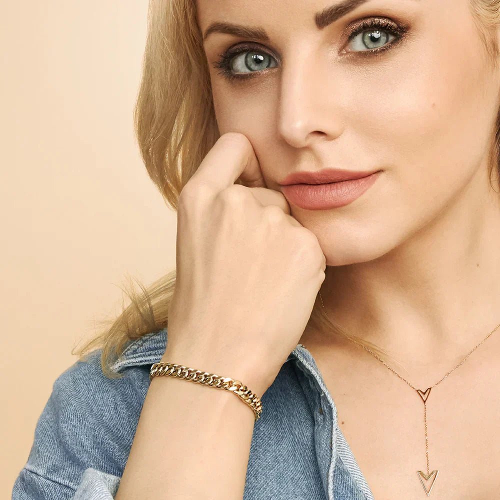 Vevetta | Minimalist Curb Link Bracelet in first_variant_option1 | Elegant Women&