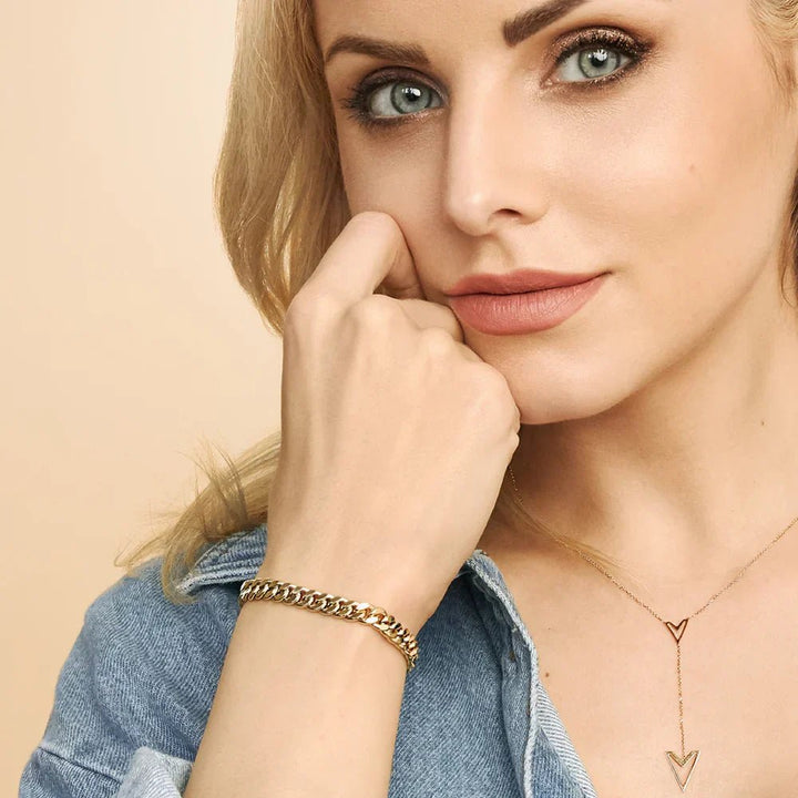 Vevetta | Minimalist Curb Link Bracelet in first_variant_option1 | Elegant Women&