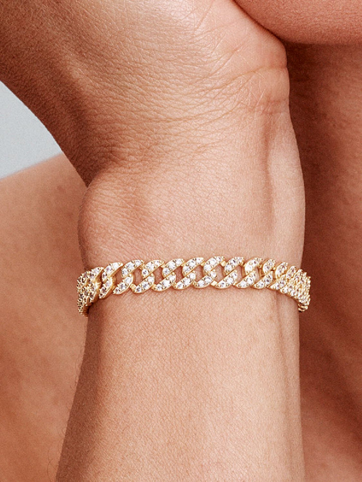 Wendolyn | Pavé Link Statement Bracelet in first_variant_option1 | Elegant Women&
