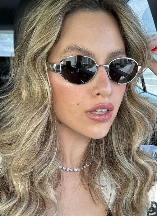 Wenna | Retro Round Sunglasses in first_variant_option1 | Elegant Women's Dress - Maeve The Label