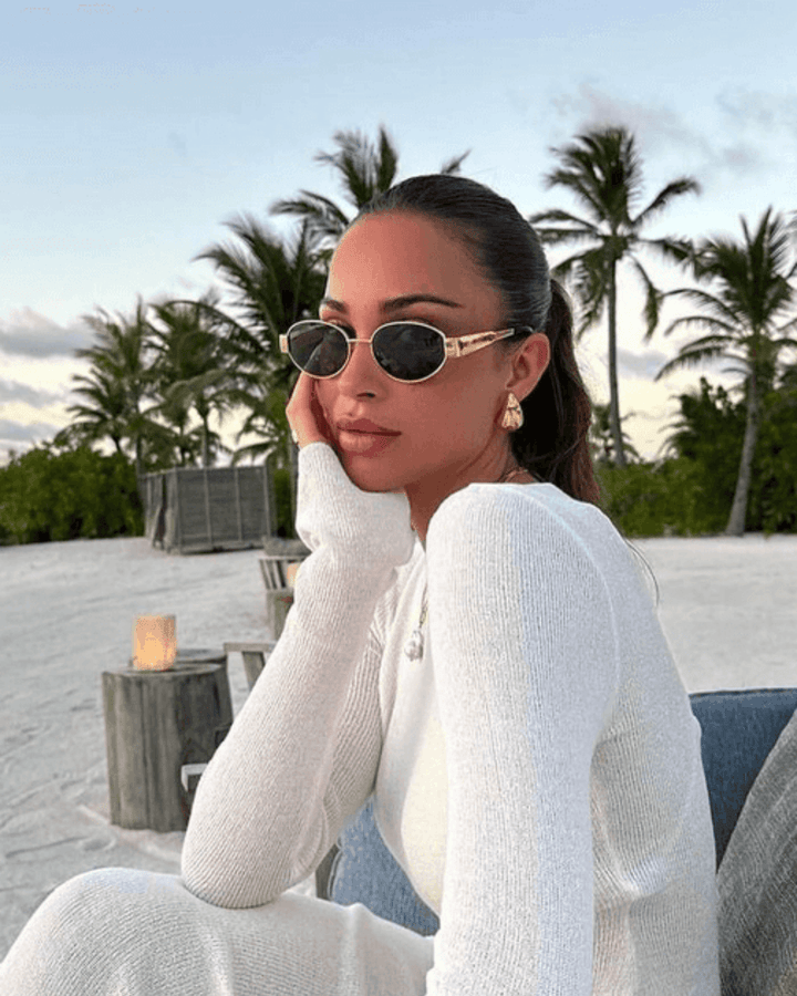 Wenna | Retro Round Sunglasses in first_variant_option1 | Elegant Women&