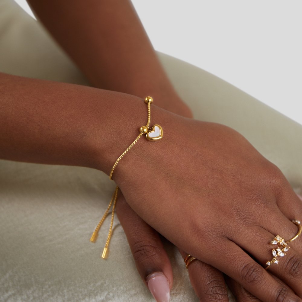 Winola | Heart Charm Bracelet in first_variant_option1 | Elegant Women&