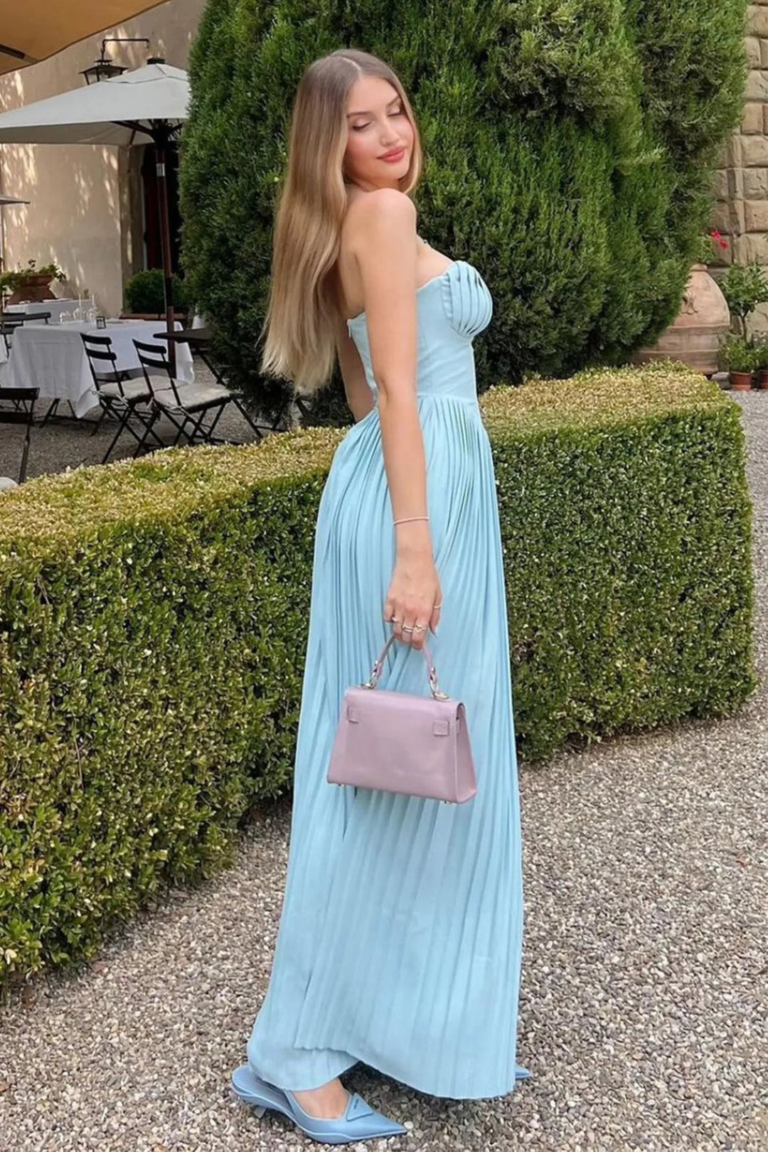 Xanthe | Radiant Pleated Gown in first_variant_option1 | Elegant Women&
