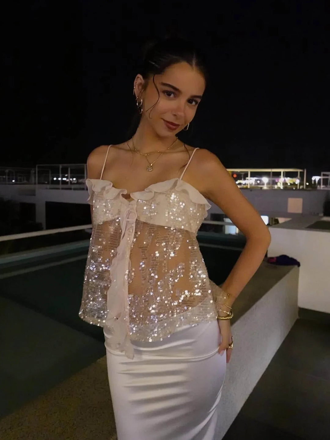 Xenia | Dusk Sequin Top in first_variant_option1 | Elegant Women&