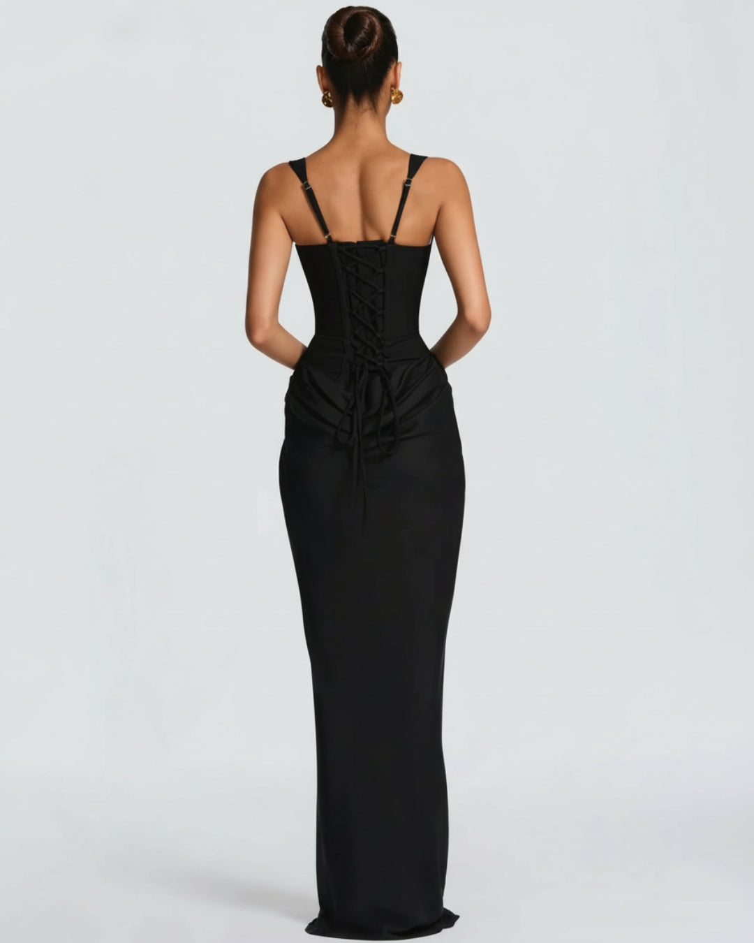 Serephina | Romantic Black Maxi Dress