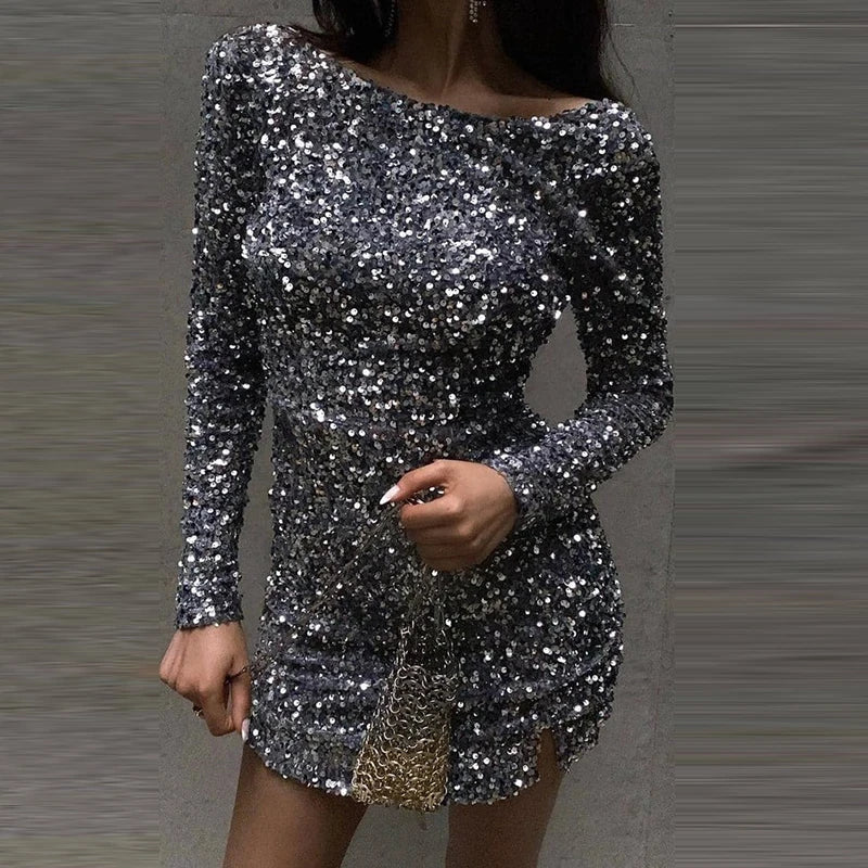 Zainab | Sparkling Mini Dress in first_variant_option1 | Elegant Women&