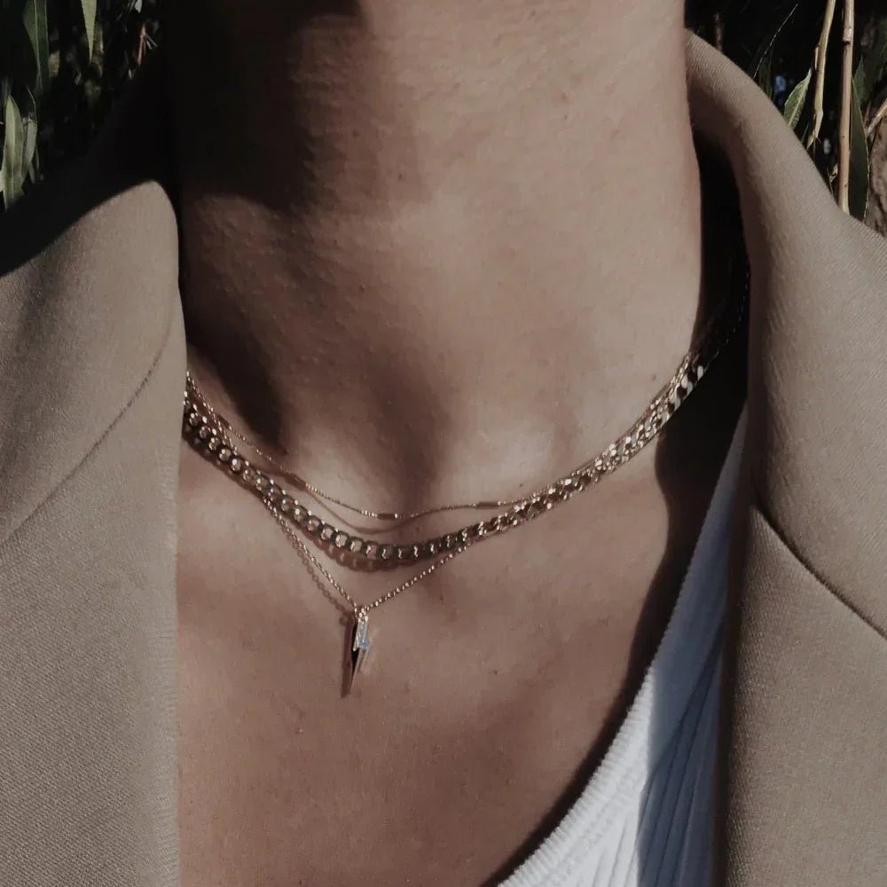 Zerelle | Sleek Statement Chain Necklace in first_variant_option1 | Elegant Women&