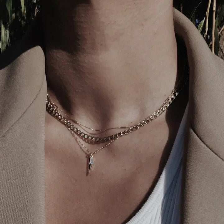 Zerelle | Sleek Statement Chain Necklace in first_variant_option1 | Elegant Women&