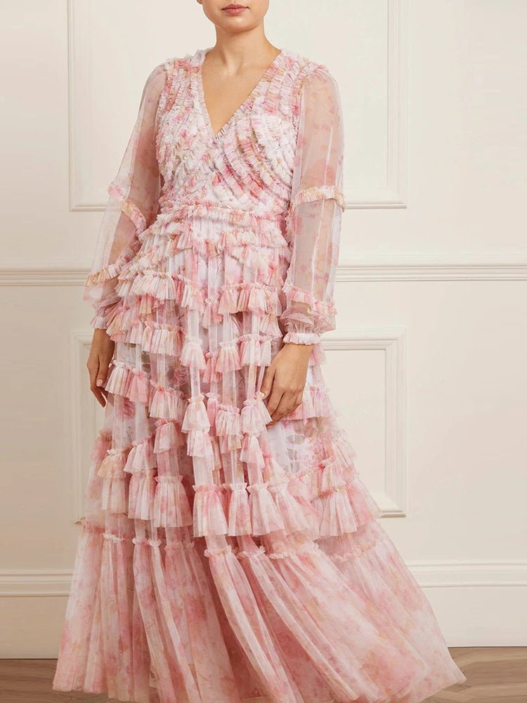 Zeri | Pastel Ruffle Dress in first_variant_option1 | Elegant Women's Dress - Maeve The Label
